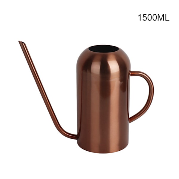 1,5 liter stor kapacitet retro gyllene rostfritt stål vattenkanna med lång mun för krukväxter inomhus och utomhus Bronze