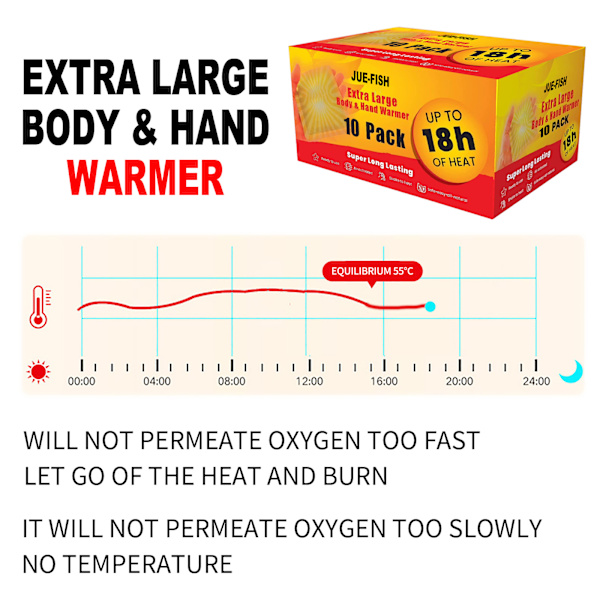 Multipurpose Hand Warmer Natural Lasting Heat Patch Självhäftande fötter Body Warm Paste Pad för vintern
