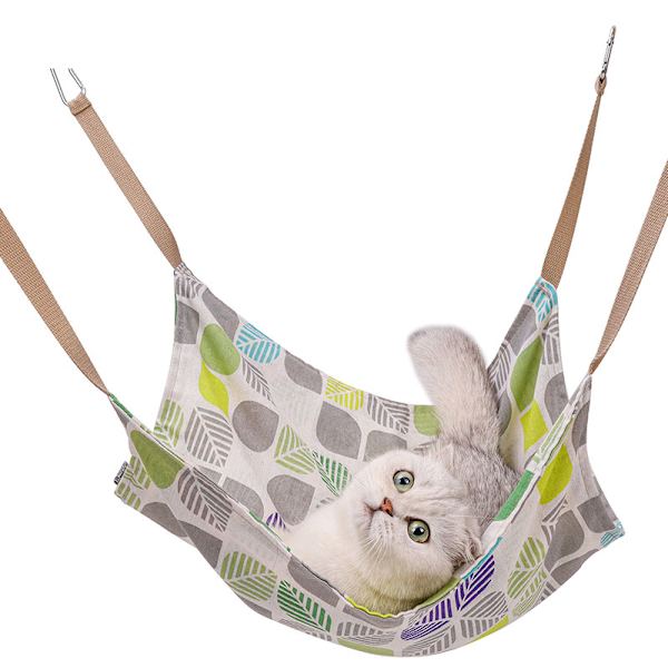 Cat Cage Hängmatta Husdjurshängsäng Sovgungstol Andas Bekväm bursäng för kattunge Four Leaf Clover