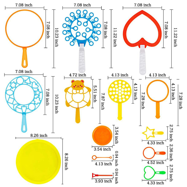 Plast Bubble Maker Set Bubble Party gynnar presenter Outdoor Garden Bubble Toys 15 in 1