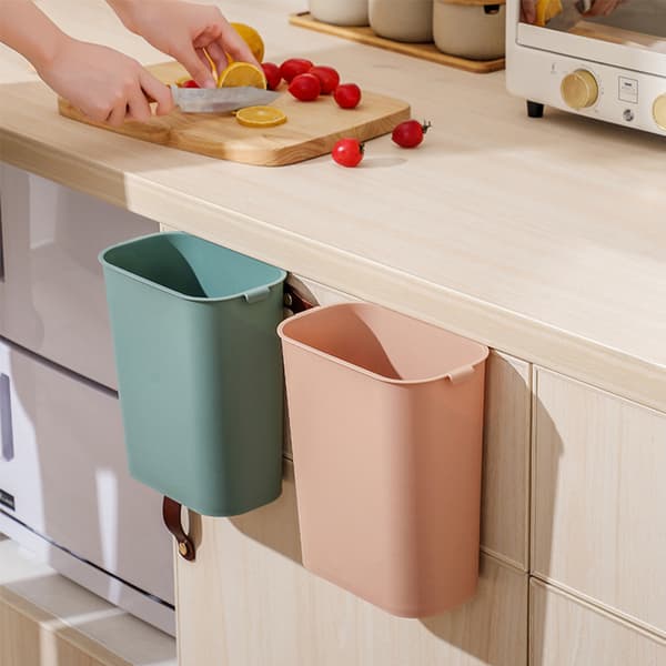 Bekväm papperskorg Väggmonterad Sparar utrymme 5L Stor kapacitet Kök Sovrum Vardagsrum Blue