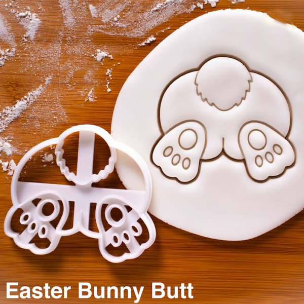 Cookie Cutter Stämpel påskägg/kaninprägling Impress pressande stencil bakverktyg för kex gör-det-själv hantverk Easter Eggs