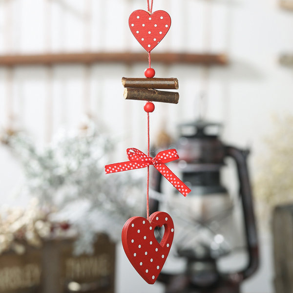 Julgranshänge Särskilda trädekorationer hängande dekor för familjens juldekoration Heart-shaped