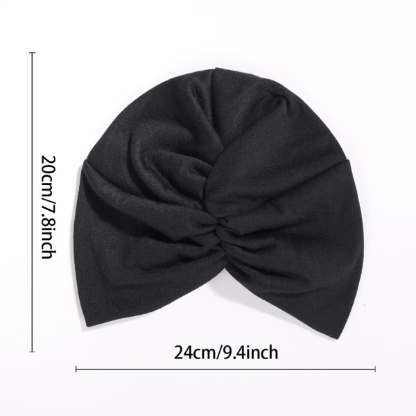 Stretch turbanhatt med korsade vridna design Bekväm mångsidig huvudbonad för damer Coffee