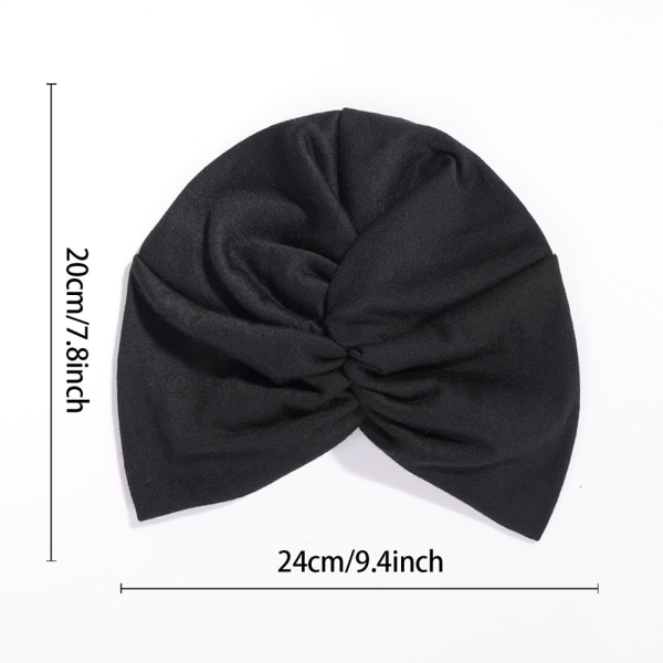 Stretch turbanhatt med korsade vridna design Bekväm mångsidig huvudbonad för damer navy
