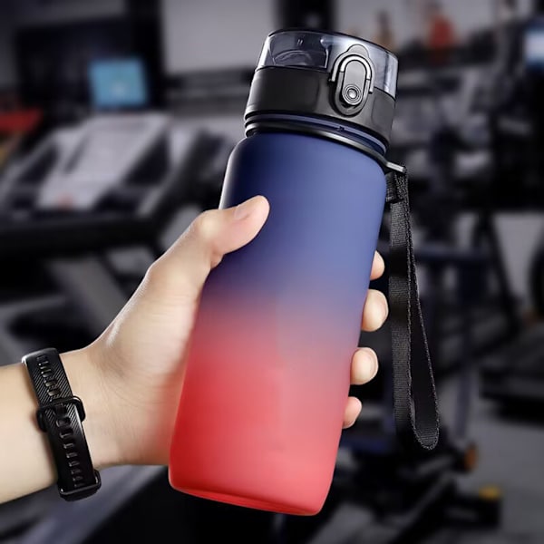 500ml/650ml/1000ml sportvattenkopp i plast Multifunktionell återanvändbar vattenkopp för fitness Blue Or Red 500mL