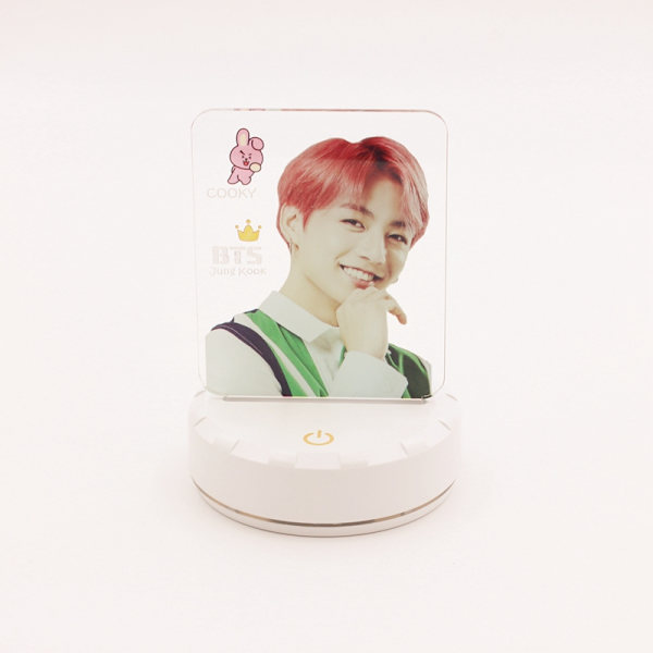 BTS Bangtan Boys LED Night Light Board 7 printed medlemsfoto present till flicka Heminredning Jimin A