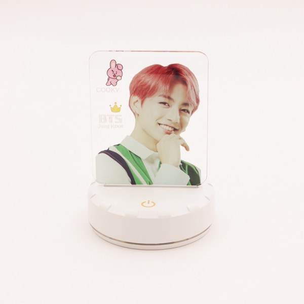 BTS Bangtan Boys LED Night Light Board 7 printed medlemsfoto present till flicka Heminredning Jin