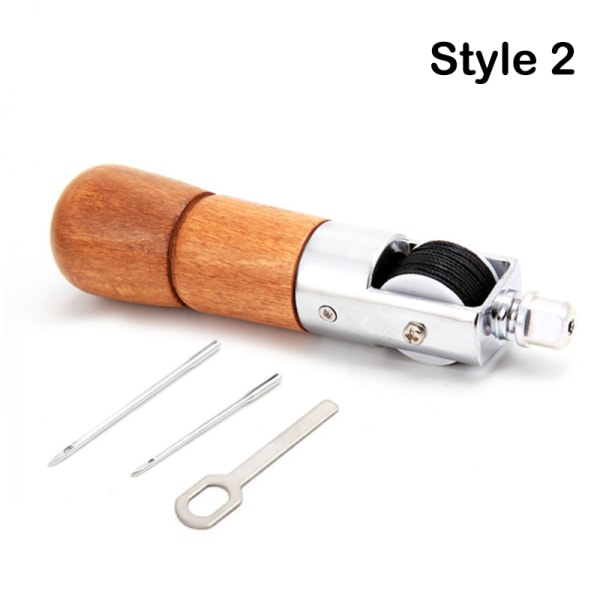 Leathercraft sömnad sömnad syl nål verktygssats för handarbete DIY Läder Skoplånböcker Plånböcker Kläder Reparation Style 2