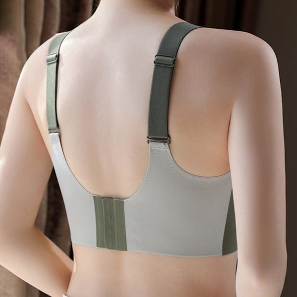 Lyftande Anti-Slappande Trådlös Push-Up BH Maskintvättbar Komfortunderkläder för Matchande Kläder Mint Green L