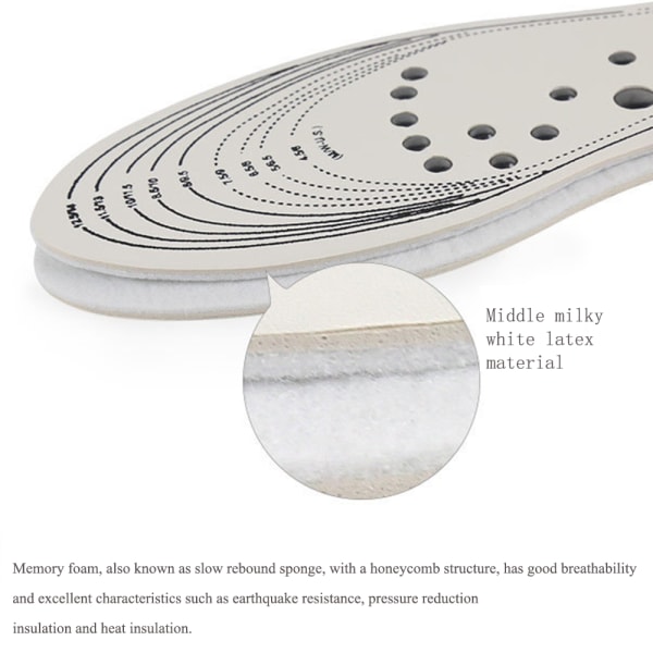 Memorys Foam Magnets Innersulor Återanvändbara Klippbara massagesulor för fotmassage White