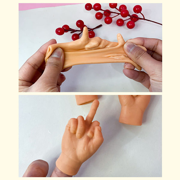 Mini vikta händer för katttassar Bärbar handflatsformad kostym för katthundsdjur A 3PCS