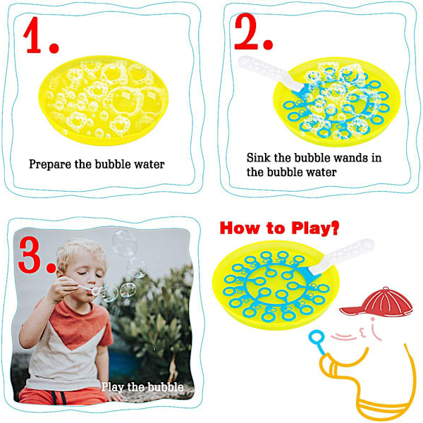 Plast Bubble Maker Set Bubble Party gynnar presenter Outdoor Garden Bubble Toys 15 in 1