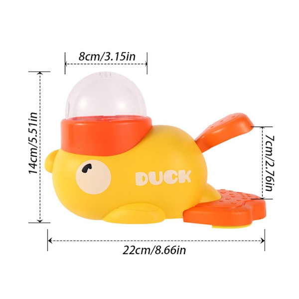 Smart Duck Automatisk Foderautomat til Kæledyr, Interaktiv Foderautomat Angstlindring Kat/Hund Legetøj med Godbidsdispenser & Langsom Foder Puzzle, 3 Låg Yellow