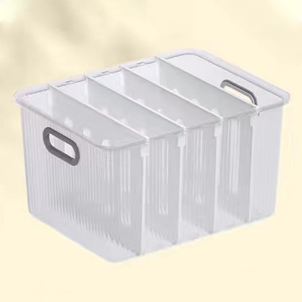 Garderob Kläder Förvaringsbox Organizer med stor kapacitet Transparent White Onion 5