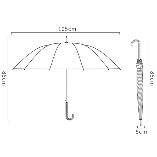 Automatiska paraplyer Vindtäta Fresh-Style Bred Auto Open Paraplyer UV-skydd J Handtag Paraplyer för unisex Pink
