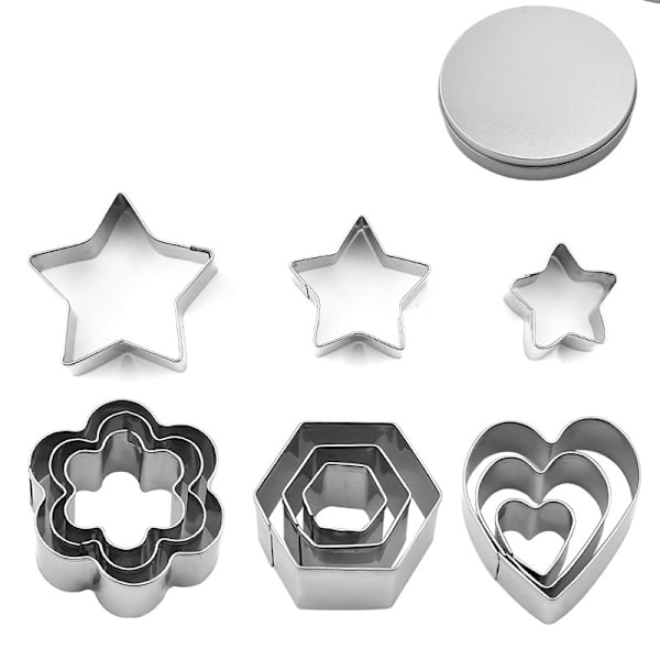 Mould Cookie Cutter Kex Press Stämpel Prägling Sugar Pasty Cake Gör själv Runda kex Style Three