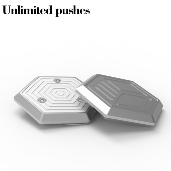 Hexagonal Form Fidgets Slider Roterbar Stress Relief Push Card leksak för utomhusbruk Black