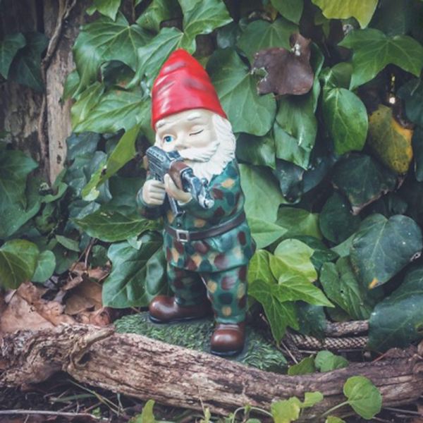 Army Garden Dwarf Julträdgårdsstaty Gräsmattdekoration Använd hartshantverk för juldekoration inomhus eller utomhus 15cm C