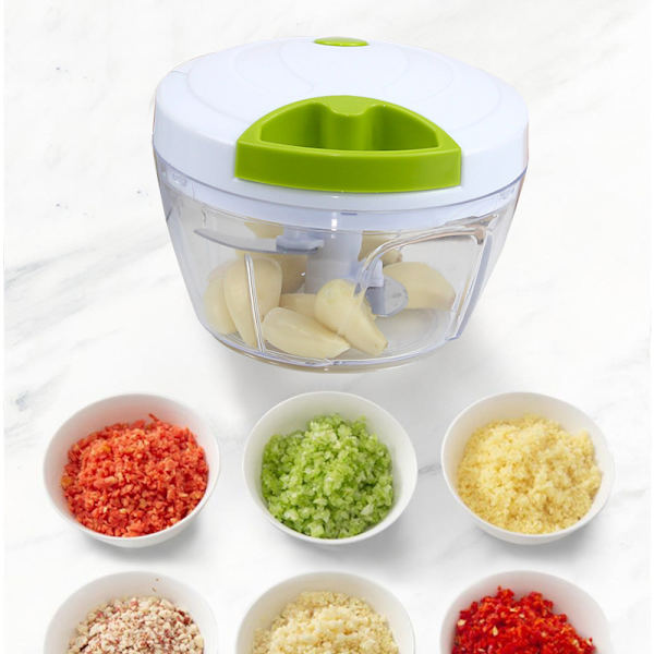 Manuell mathackare Mini Slitstark handhållen Easy Pull Food Chopper Köksredskap för grönsaksnötter Vitlök Red