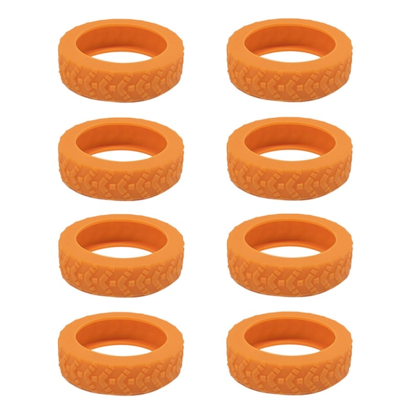 8st Case Hjulskyddsskydd Lågljudsvagnar Väska Case Skydd för stolhjul Orange