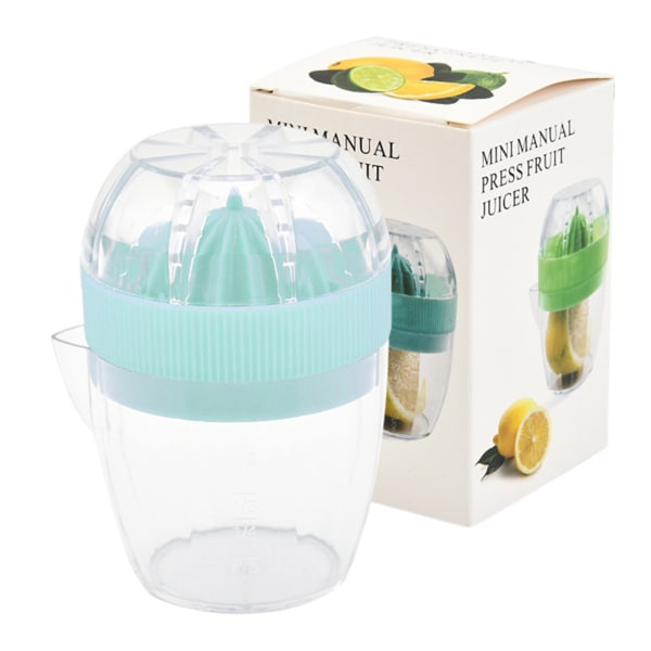 PP Plast Apelsin Juicer Citronpress Pressfrukt Juicing Cup Mini Manuell Juicer Yellow Color Box