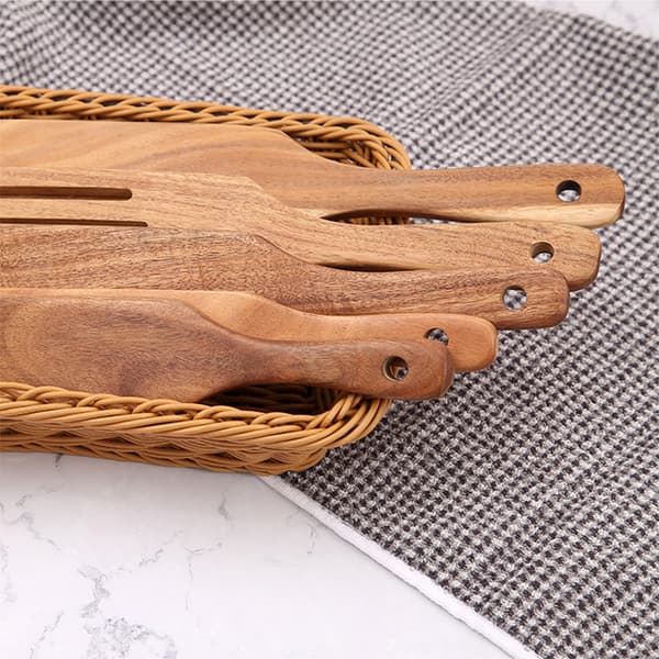 Trä Spurtles Set 5 delar Spurtle köksredskap för non-stick matlagning Träspatel med hängande hål Five Piece Set