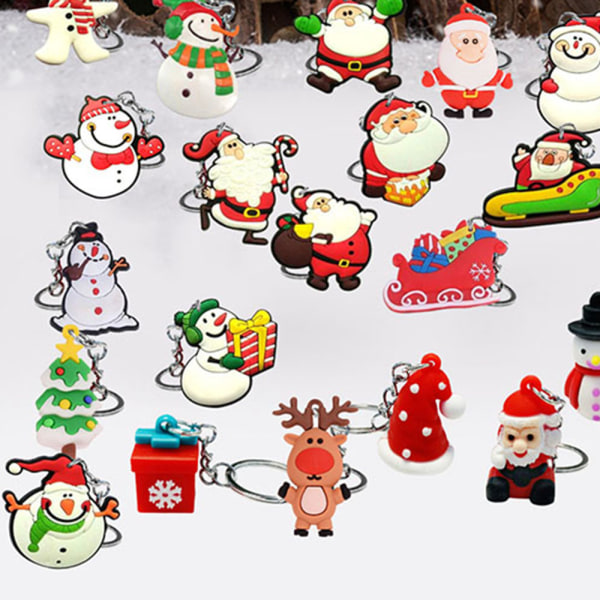 24 dagars hängsmycke Julöverraskningar Box Atmosphere Making Surprise Calendar Case för hem Red