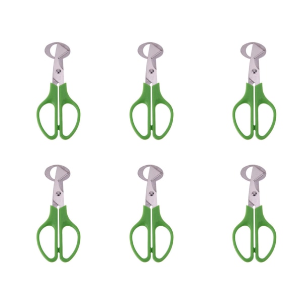 6st rostfritt stål duva fågel Vakteläggsskärare Sax Äggskärare öppnare Köksmaterial 6pcs