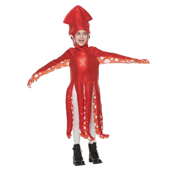 Halloween Barnkostym för Barn Maskeraddräkter för Barn Maskeraddräkter Hållbara Lätta Maskeraddräkter Adult Squid L