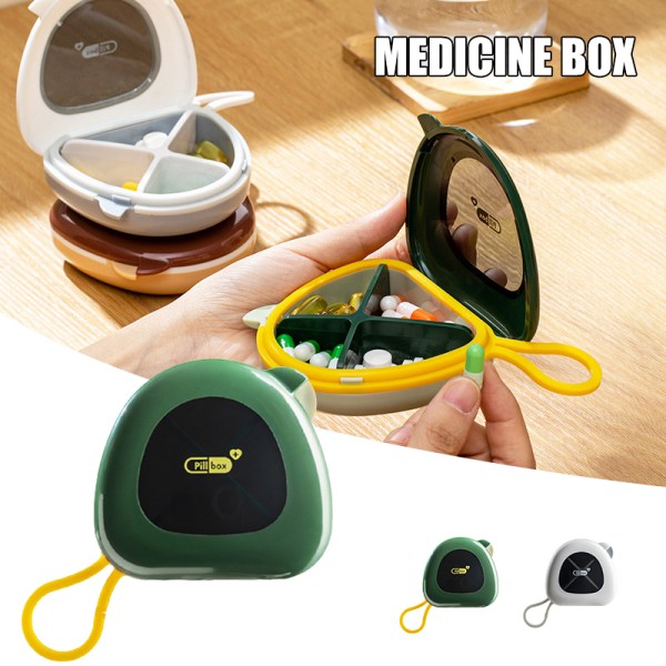 Portable Grid Pill Case Multipurpose Mini Bird Smycken Förvaringsbox Stor kapacitet förseglad case Green