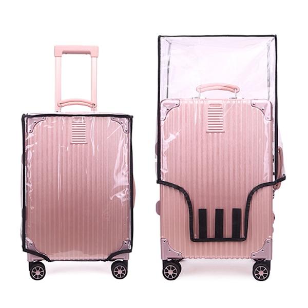 Genomskinlig PVC- cover Slitstarkt anti-scratch resväskaskydd Vattentätt bagageskydd Fully Transparent 22 Inches