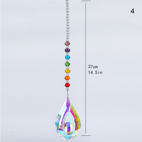 Klassisk Crystal Suncatcher Fönsterhängande Regnbågsmaskin Prismor Sovrumsdekorationer Trädgård Julgransdekoration 5