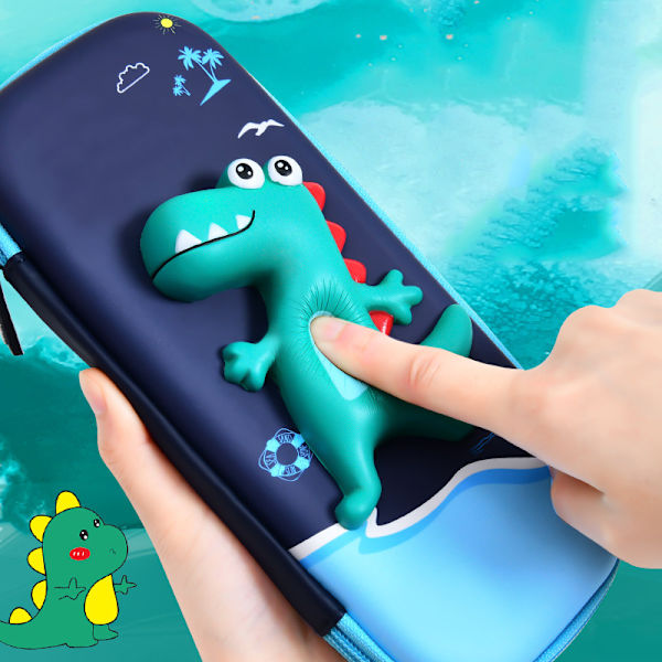 Söt case 3D dekompressionsdocka Stor kapacitet pappersvaruförvaringsväska Fantastiska presenter till pojkar och flickor F