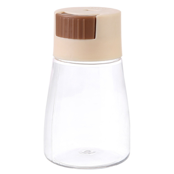 1/3 st Tryckknapp Kvantitativ Saltshaker Fuktsäker kryddflaska För Hem Kök Hotell Beige 1pc
