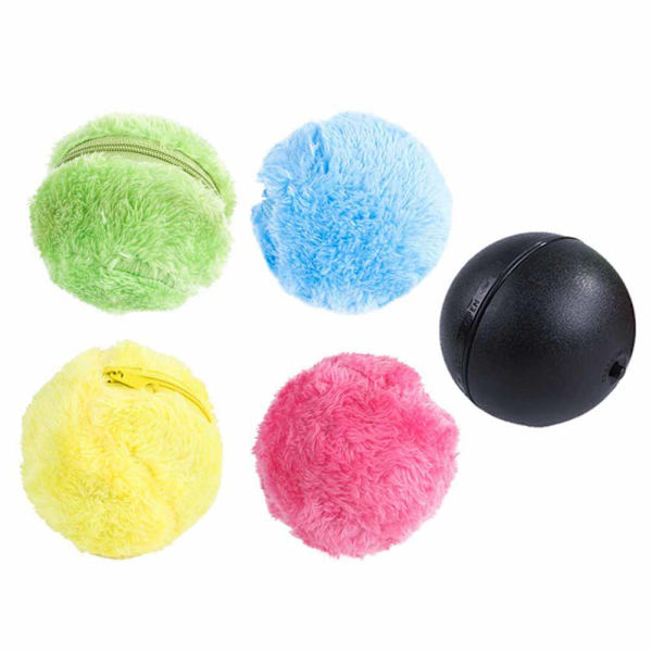 Husdjur Elektrisk Rullande Boll Golvrengöring Plysch Kattleksak Hundleksak Pack of 5 