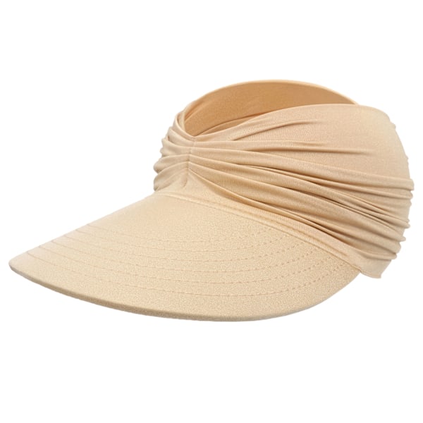 Sommer Solhatt for Kvinner, Sammenleggbar Storbremmet Solskjermhatt, UV-beskyttelse Strandhatt Camel