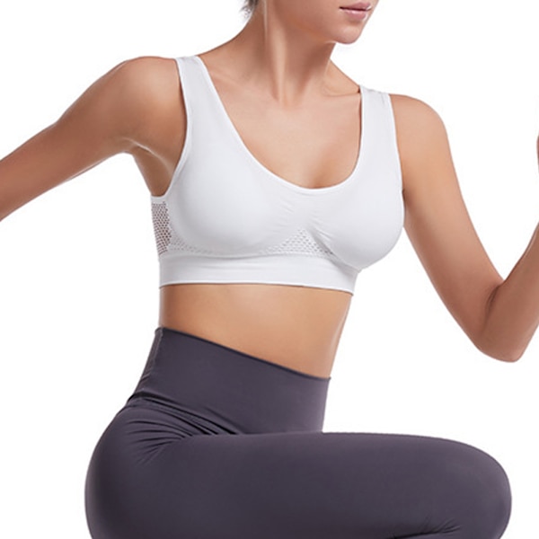 Hollow Sports BH For Women Hudvänliga Bekväma underkläder för inomhusträning Watermelon red L
