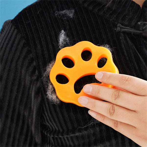 Mjuk husdjurshårborttagare Fleranvändbara återanvändbara kläder Rengöring av luddfångare Round Yellow 1PC