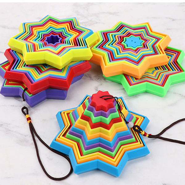 3D Magic-Star-leksak för barn Relief Stress Magic-Vision Bytande leksak för sovrum Multicolour