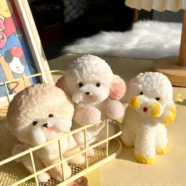 Mini håndlavede Squishys hundelegetøj søde Fidgets legetøj stressbolde til voksne sensorisk stresslegetøj D