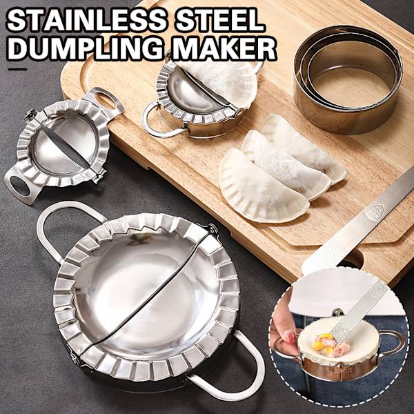 Tillverkningsverktyg för dumpling i rostfritt stål Slitstark DIY- mould för matlagning i köket