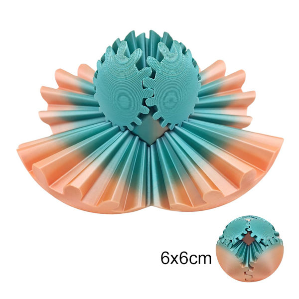 3D-tryckt boll roterande fidgets spinners boll rolig 3D-tryckt stressavlastande leksak för barn vuxna A 6x6cm