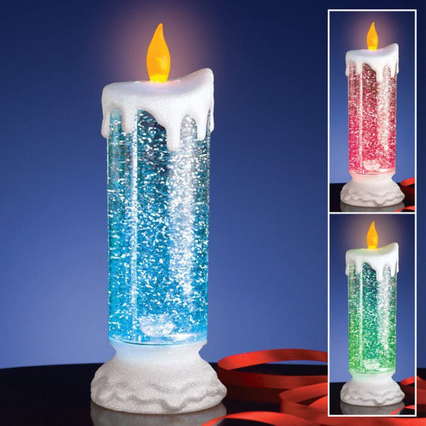 Uppladdningsbart färg elektroniskt LED vattentätt ljus med glitter färgskiftande LED vattenljus Snow BASE