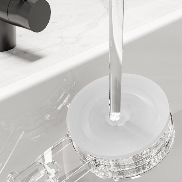 Vatten Ripple Trianglar/rektangel förvaringsställ Stansfritt hållbart förvaringsställ Badrumstillbehör Transparent straight