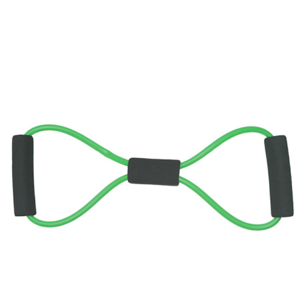 Figur 8 Resistance Band Säker Multifunktionell Lättvikts Bärbar Hållbar Långvarig för träning Muskelträning Green