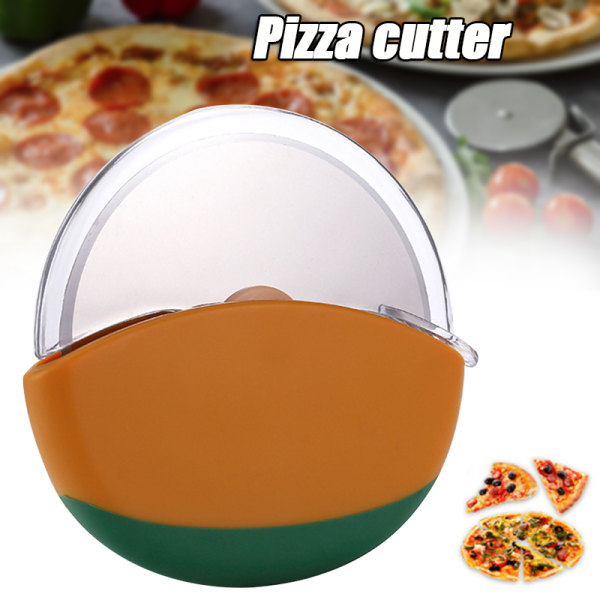 Pizzaskärhjul Superskarp Lätt att rengöra Slicer Kökspryl med skyddande bladskydd