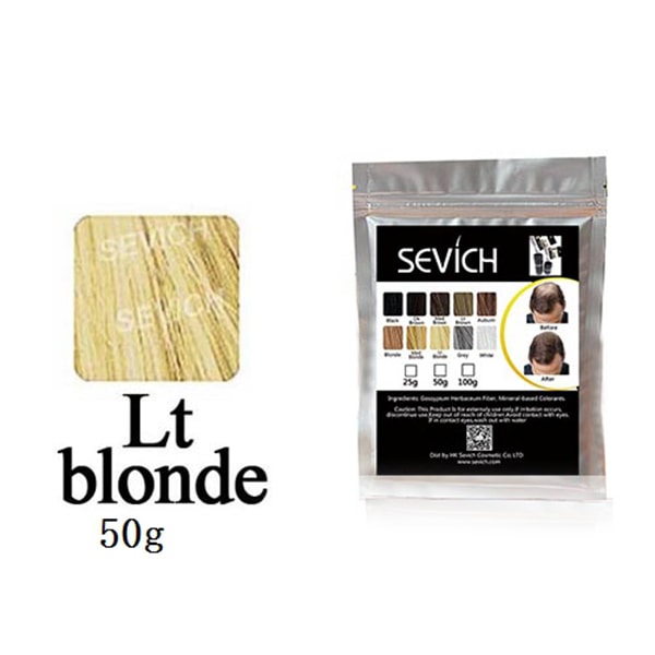 10 färger Förtjockning Hårfiberpulver 50g Hårfibrer Byggförlängningar Pulver Behandling för håravfall Lt-blonde