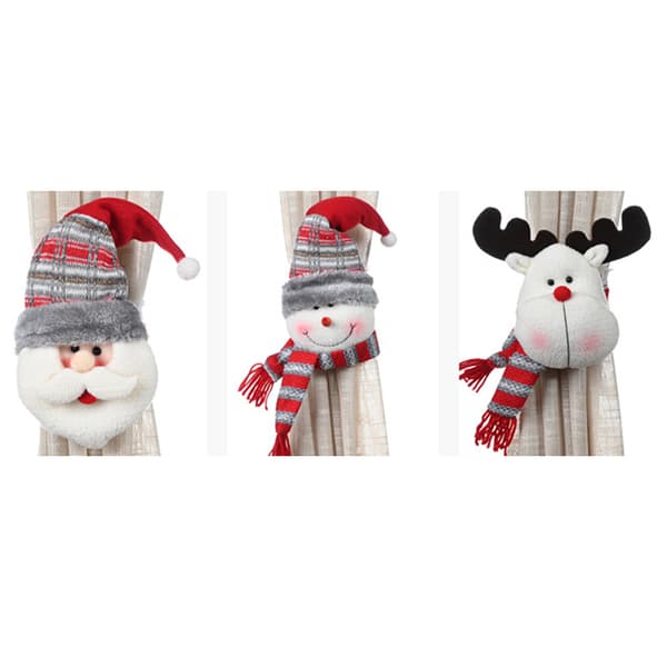 Julgardinspänne Tecknad tomte Snögubbe Älg Gardinfästspänne för vardagsrummets sovrum heminredning Senior