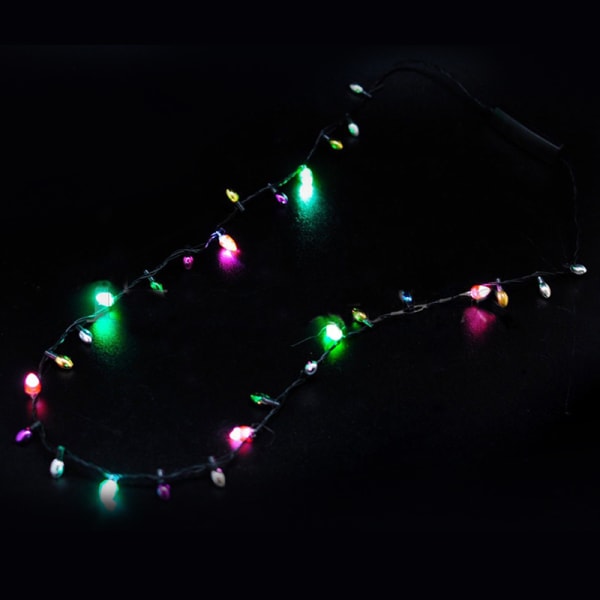 1 st Mini Blinkande Ljus Blinkande Julbelysning Kostymhalsband 8 LED-lampor